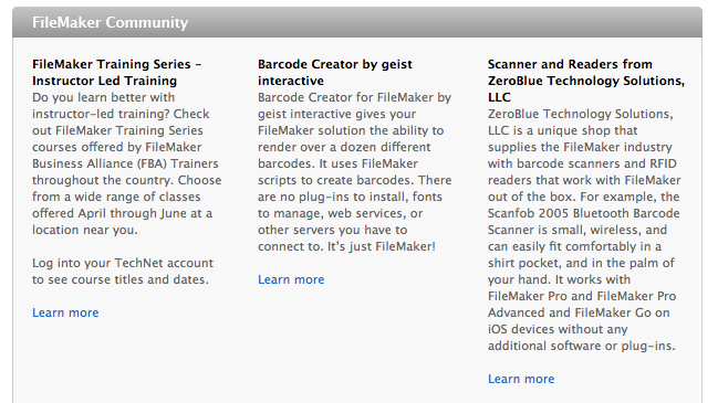 zeroblue featured in filemaker newsletter